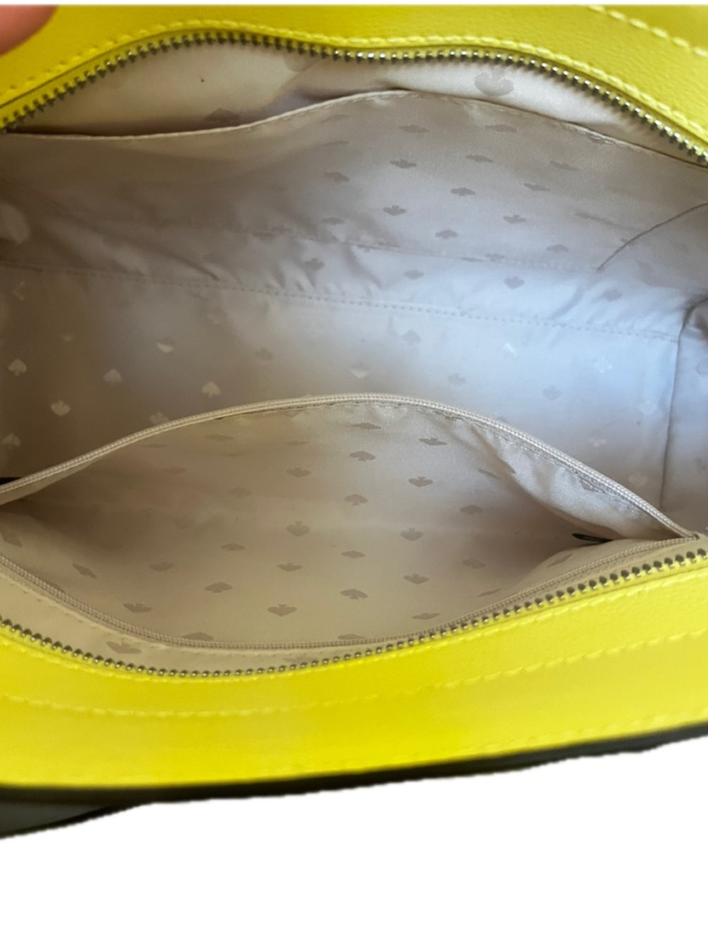 🪻SOLD🪻Kate Spade Patterson Drive Geraldine Colorblock Satchel Limelight Yellow - Picture 9 of 15